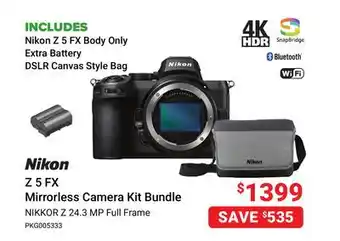 Visions Electronics Nikkor z 5 fx mirrorless camera kit bundle offer