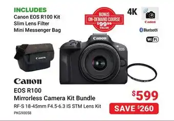 Visions Electronics Canon eos r100 mirrorless camera kit bundle offer