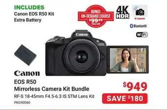 Visions Electronics Canon eos r50 mirrorless camera kit bundle offer