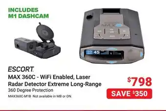 Visions Electronics Escort max 360c - wifi enabled, laser radar detector extreme long-range offer