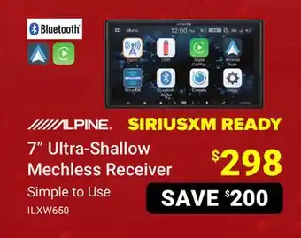 Visions Electronics Alpine 7 ultra-shallow mechless receiver offer