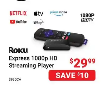Visions Electronics Roku express 1080p hd streaming player offer