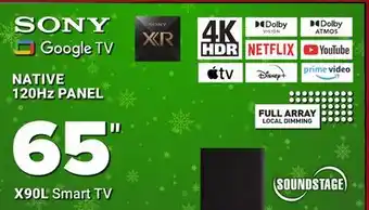 Visions Electronics Sony native 120hz panel 65 x90l smart tv offer