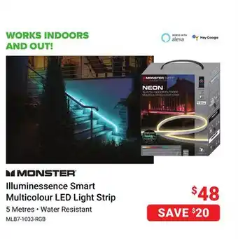 Visions Electronics Monster illuminessence smart multicolour led light strip offer