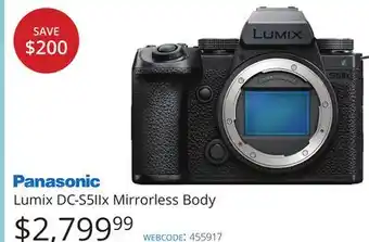 Vistek Panasonic lumix dc-s5iix mirrorless body offer