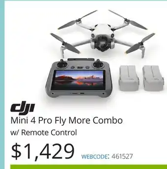 Vistek Dji mini 4 pro fly more combo w/remote control offer