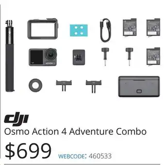 Vistek Dji osmo action 4 adventure combo offer