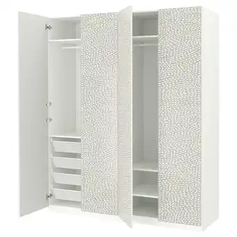 IKEA Pax / mistudden wardrobe combination, white/gray patterned, 78 3/4x23 5/8x93 1/8 offer