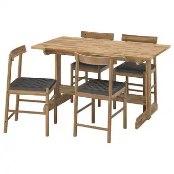 IKEA Nackanäs / nackanäs table and 4 chairs, acacia/acacia, 55 1/8 offer