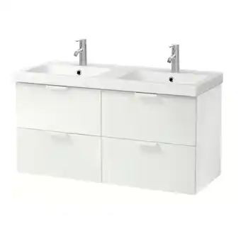 IKEA Godmorgon / odensvik bathroom vanity, white/dalskär faucet, 48 3/8x19 1/4x25 1/4 offer