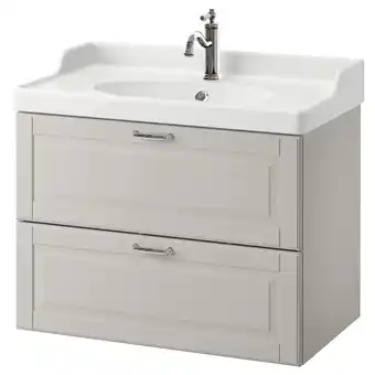IKEA Godmorgon / rättviken bathroom vanity, kasjön light gray/hamnskär faucet, 32 1/4x19 1/4x26 3/4 offer