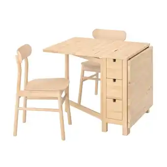 IKEA Norden / rönninge table and 2 chairs, birch/birch, 10 1/4/35/59 7/8 offer