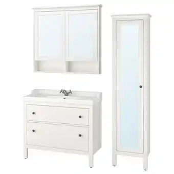 IKEA Hemnes / rättviken bathroom furniture, set of 5, white/runskär faucet, 40 1/8 offer