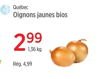 Avril Québec Oignons jaunes bios offer