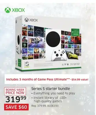 The Source X-box series s starter bundle offer