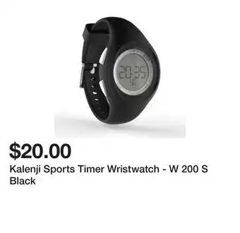 Decathlon Kalenji sports timer wristwatch - w 200 s black offer