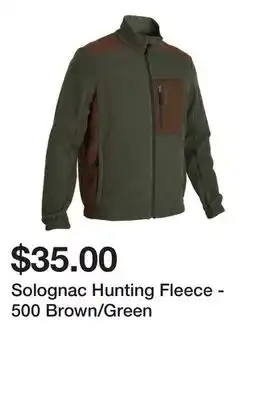 Decathlon Solognac hunting fleece - 500 brown/green offer