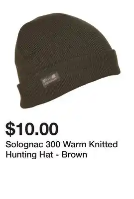 Decathlon Solognac 300 warm knitted hunting hat - brown offer