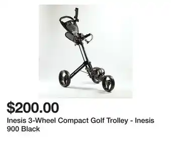 Decathlon Inesis 3-wheel compact golf trolley - inesis 900 black offer