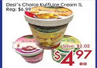 Sunny Food Mart Desi's choice kulfi ice cream offer