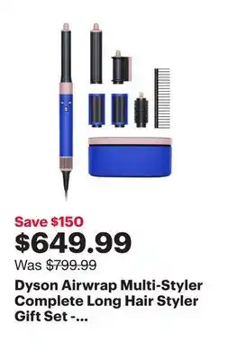 Best Buy Dyson airwrap multi-styler complete long hair styler gift set - ultra blue/blush offer