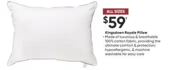 Sleep Country Kingsdown royale pillow offer