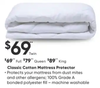 Sleep Country Classic cotton mattress protector offer