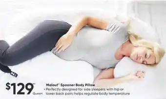 Sleep Country Malouf spooner body pillow offer