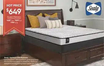 Sleep Country Sealy optimum holt mattress offer