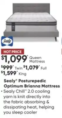 Sleep Country Sealy posturepedic optimum brianna mattress offer