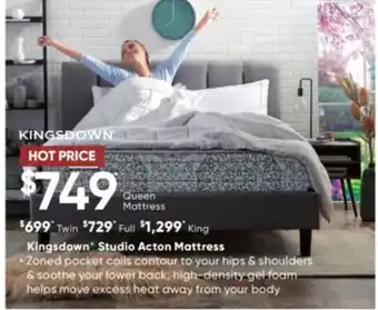 Sleep Country Kingsdown studio acton mattress offer