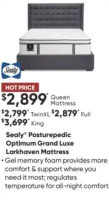 Dormez Vous Sealy posturepedic optimum grand luxe larkhaven mattress offer