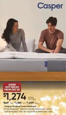 Dormez Vous Casper original foam mattress offer