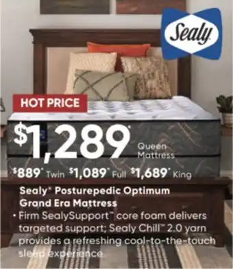 Dormez Vous Sealy posturepedic optimum grand era mattress offer