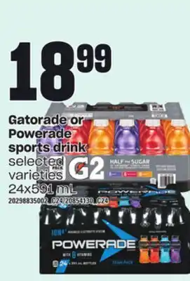 Independent Grocer Gatorade or powerade sports drink, 24x591 ml offer
