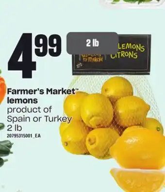 Independent Grocer Farmer's market lemons, 2 lb offer