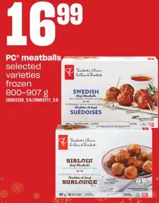 Independent Grocer Pc meatballs, 800-907 g offer