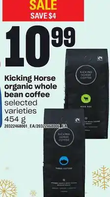 Loblaws Kicking horse organic whole bean coffee, 454 g offer