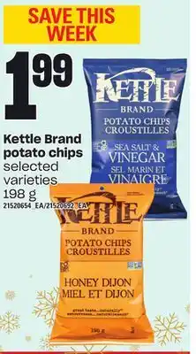 Loblaws Kettle brand potato chips, 198 g offer