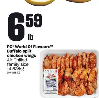 Loblaws Pc world of flavours buffalo split chicken wings offer
