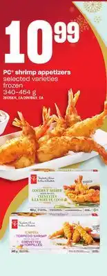 Loblaws Pc shrimp appetizers, 340-454 g offer