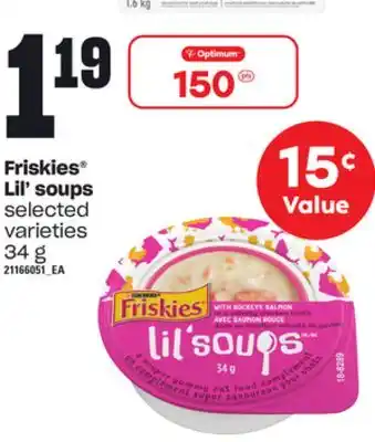 Loblaws Friskies lil' soups, 34 g offer