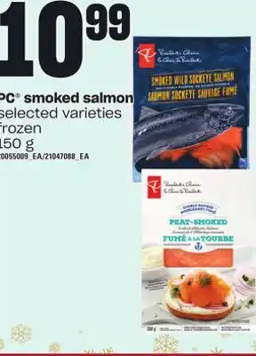 Loblaws Pc smoked salmon, 150 g offer