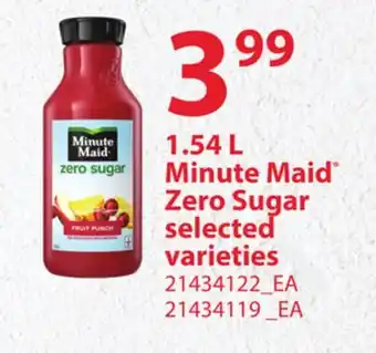 Loblaws Minute maid zero sugar, 1.54 l offer