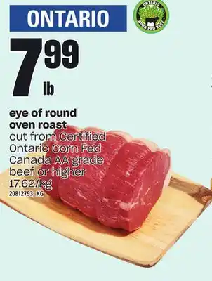 Loblaws Eye of round oven roast offer