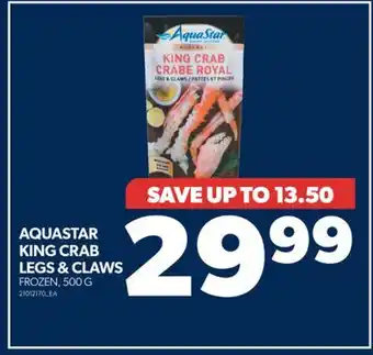 Real Canadian Superstore Aquastar king crab legs & claws, 500 g offer