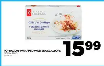 Real Canadian Superstore Pc bacon-wrapped wild sea scallops, 260 g offer