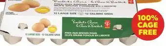 Real Canadian Superstore Pc free run brown eggs 12's or pc blue menu egg whites 1 kg offer
