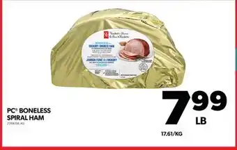 Real Canadian Superstore Pc boneless spiral ham offer