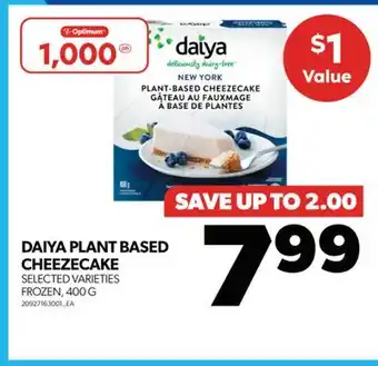 Real Canadian Superstore Daiya plant based cheezecake, 400 g offer